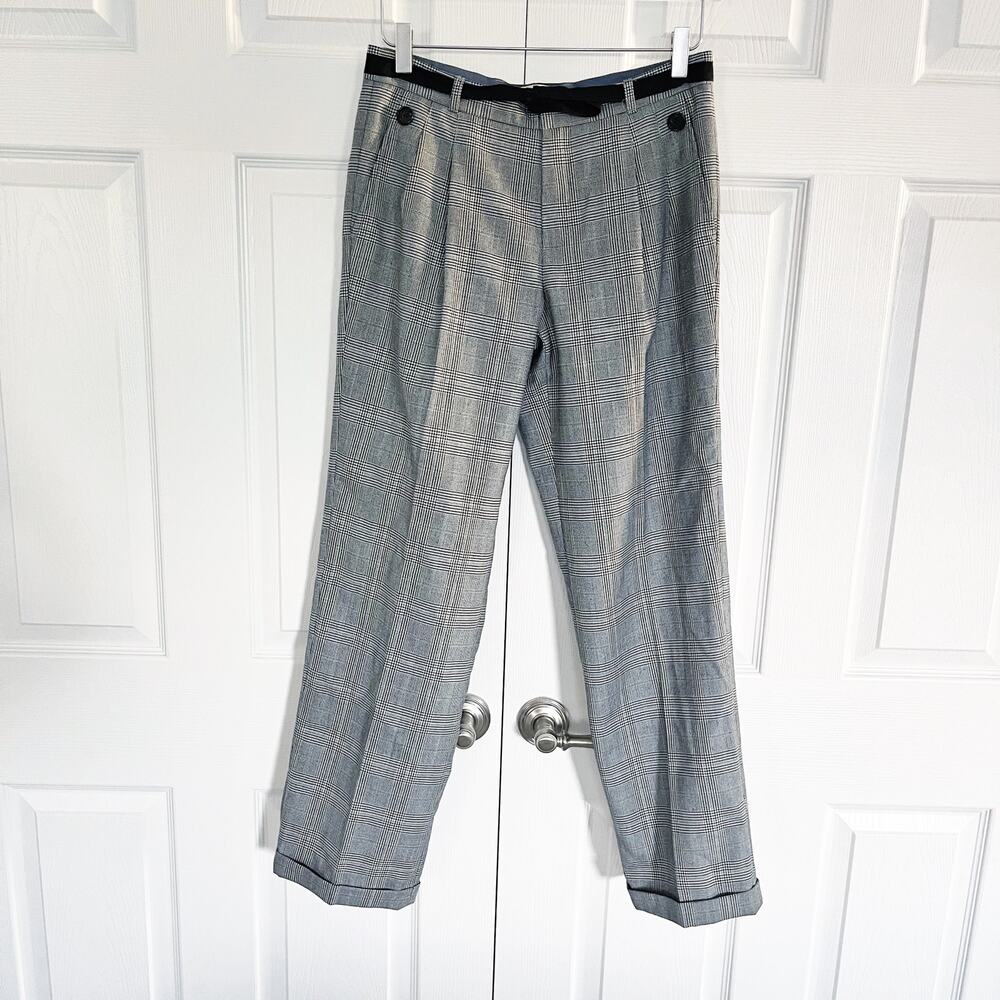 Daughters of the Liberation Anthropologie Glen Check Plaid Trousers